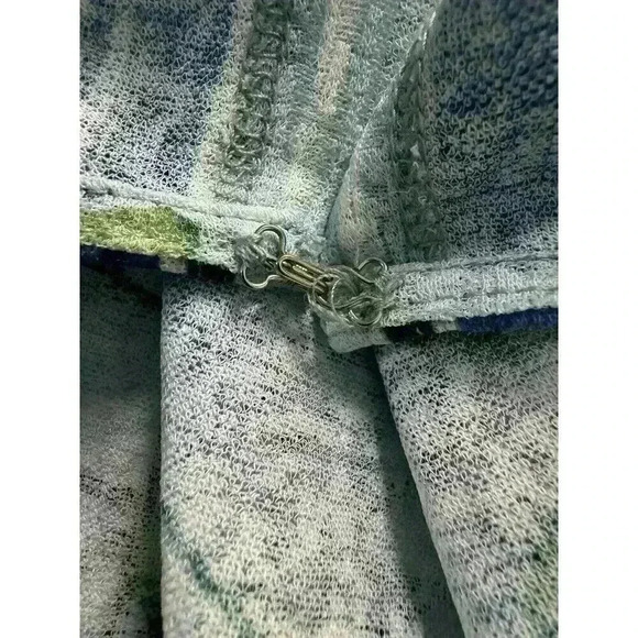 Easy wear By Chicos Women’s 2 US L Semi Sheer 3/4 Sleeve Open Front Cardigan - Picture 10 of 14